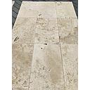 Ivory Travertine Tile Honed Tumbled Unfilled 610x406x12mm