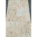 Ivory Travertine Tiles Honed Tumbled Unfilled  French Pattern 12mm