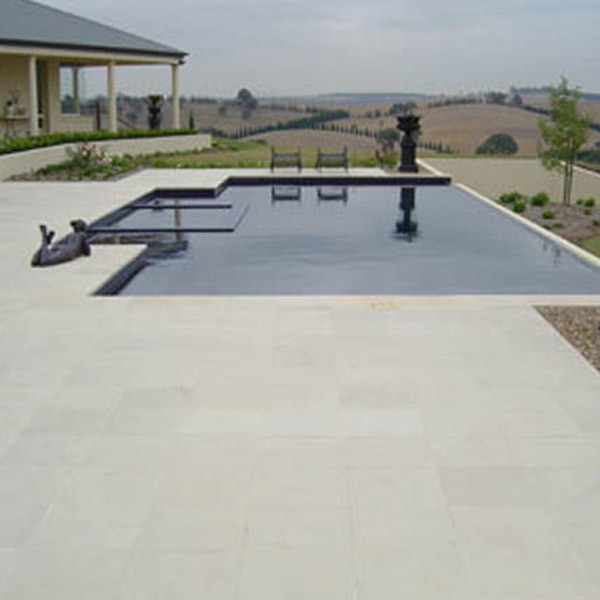 Honed White Himalayan Sandstone Paver - French Pattern