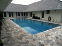 Silver Travertine Honed Bullnose Long Edge Unfilled Paver 400x400x30mm