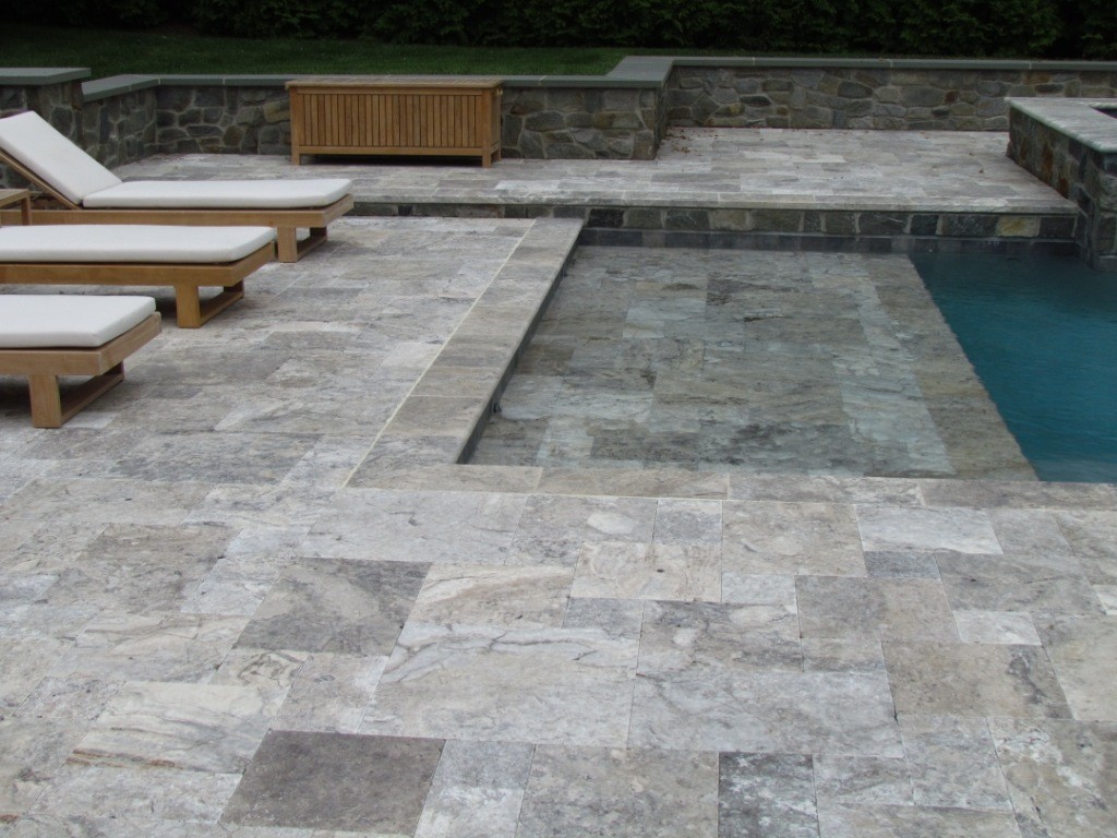  Silver Travertine Honed  Unfilled Tile 400x400x15mm