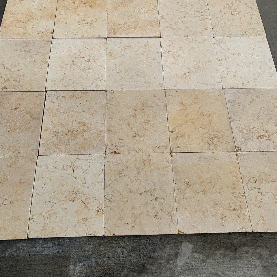 Sunny Marble Honed Bullnose Long Edge Paver 400x400x30mm