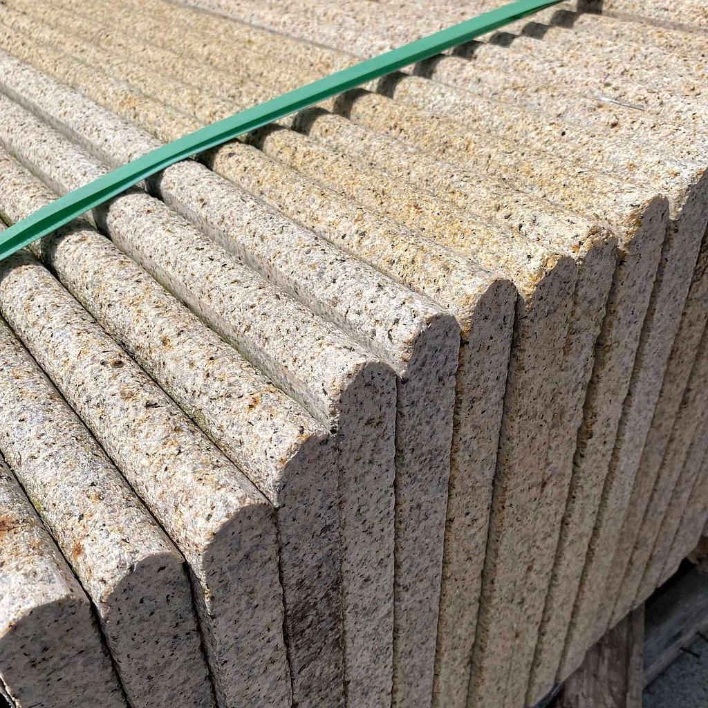 [PAGAHOFABUNANAK24030] Honey Jasper Granite Flamed Bullnose Long Edge Paver 1200x400x30mm