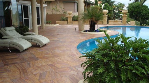 [PASARAHOSUNANA804030] Rainbow Sandstone Honed Paver 800x400x30mm