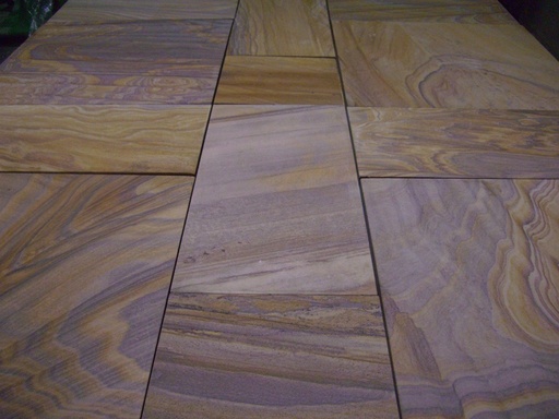 [PASARAHOBUNANA804030] Rainbow Sandstone Honed Bullnose Long Edge Paver 800x400x30mm