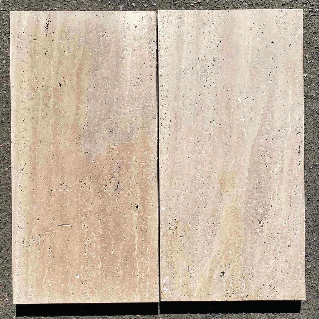 [PATAPEHOTUVEUN204030] Premium Travertine Honed Tumbled Vein Cut Unfilled Paver 200x400x30mm