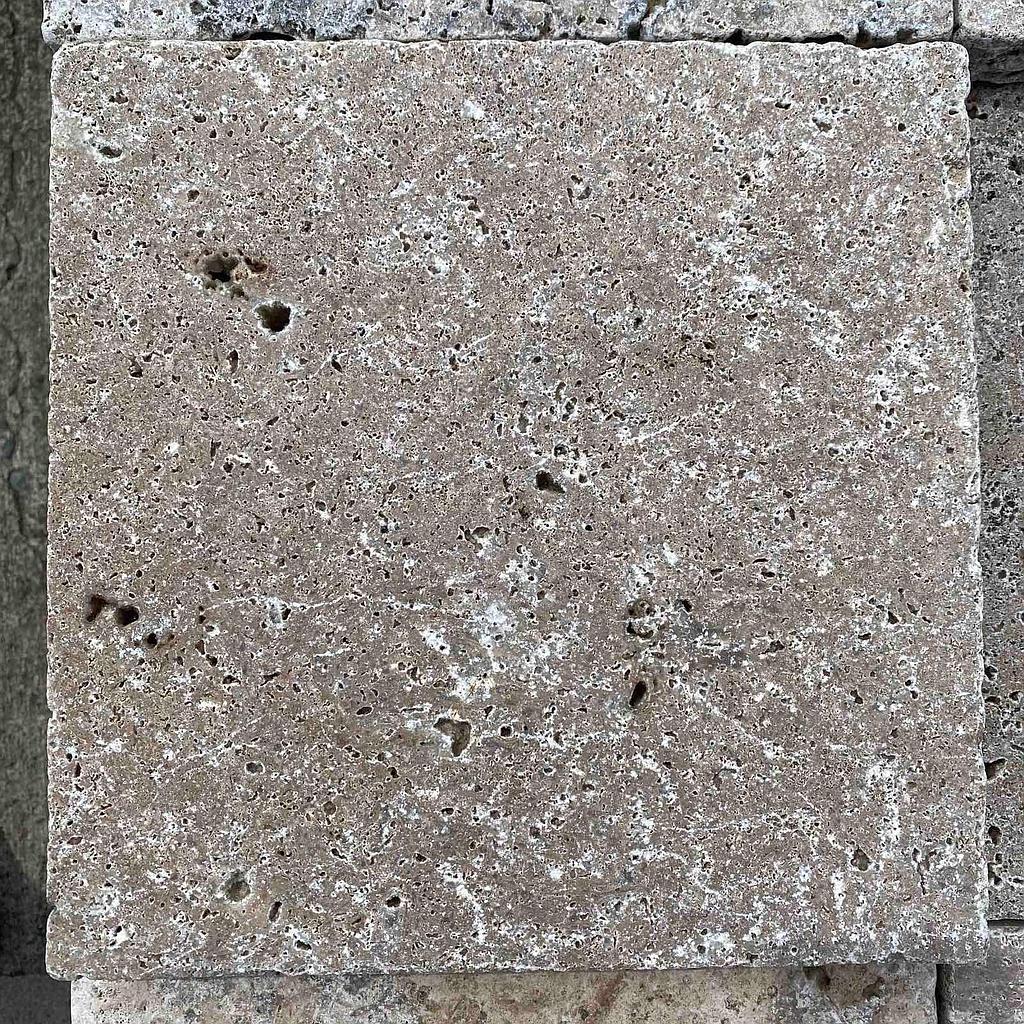 [PATAWAHOTUNAUN202030] PATAWAHOTUNAUN202030	Walnut Travertine Honed Tumbled Unfilled Paver 200x200x30mm
