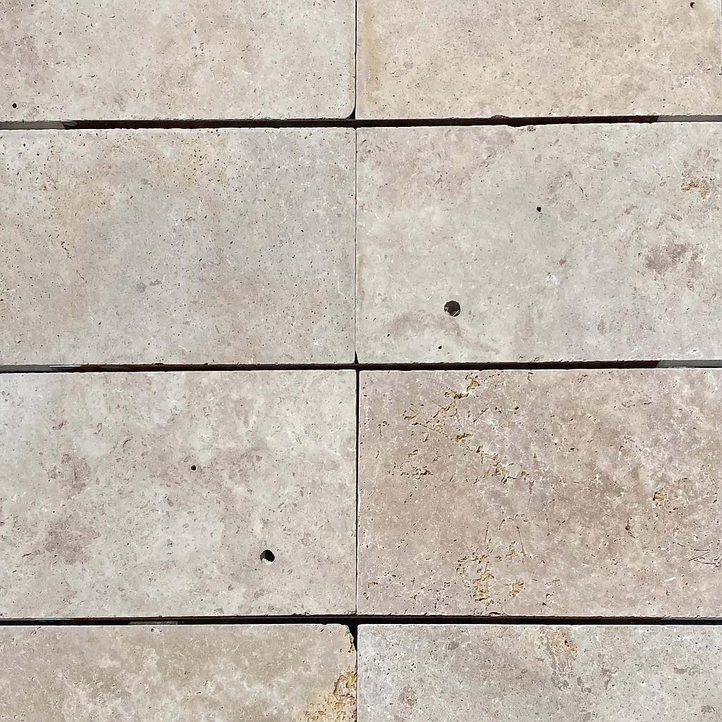 [PATABEHOTUNAUN61040630] Beige Travertine Honed Tumbled Unfilled Paver 600x400x27mm
