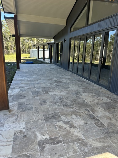 silver travertine honed unfilled tile 610x406x12