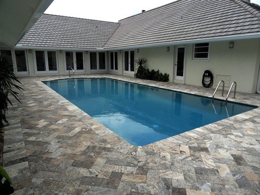[PATASIHOTUNAUN202015] Premium Silver Travertine Honed Tumbled Unfilled Tile 200x200x15mm
