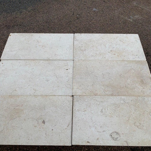 [PAMAGAHOBUNANA404030] Galala Marble Honed Bullnose Long Edge Paver 400x400x30mm
