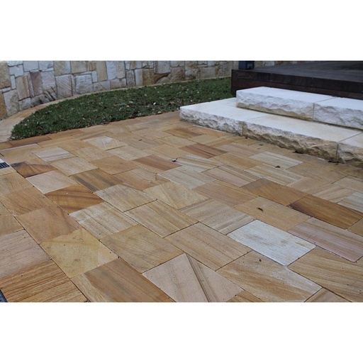 [PASATEHOBUNANA604030] Teakwood Sandstone Honed Bullnose Long Edge Paver 600x400x30mm