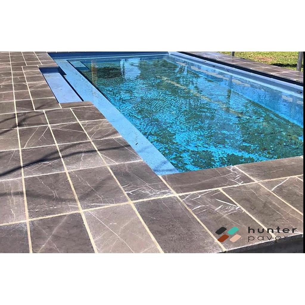 [PAMAPIHOTUNANA604030] Pietra Grey Marble Honed Tumbled Paver 600x400x28mm