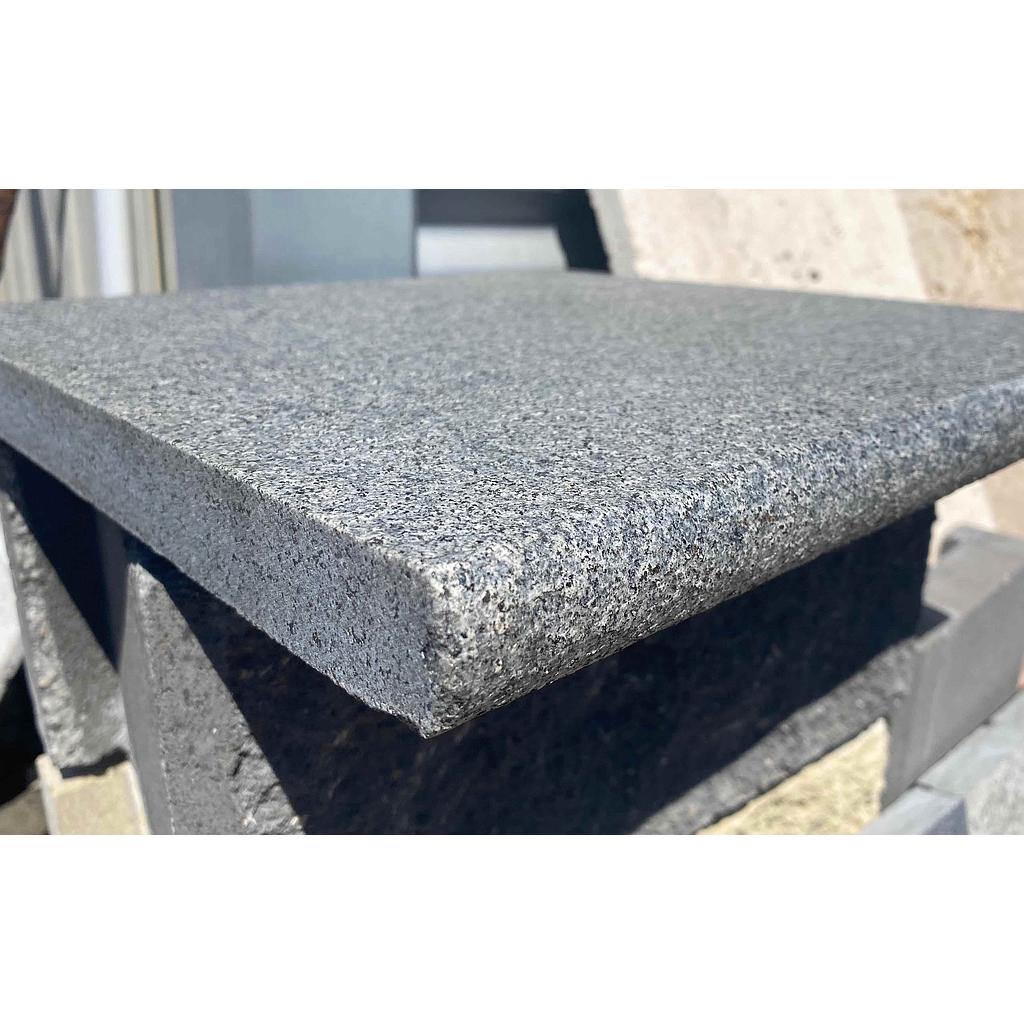 [PAGASEFABUNANA404030] Sesame Grey Granite Flamed Bullnose Long Edge Paver 400x400x30mm