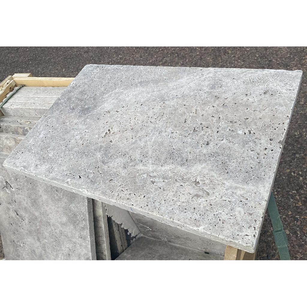 [PATASIHOTUNAUN604030]  Silver Travertine Honed Tumbled Unfilled Paver 600x400x26mm