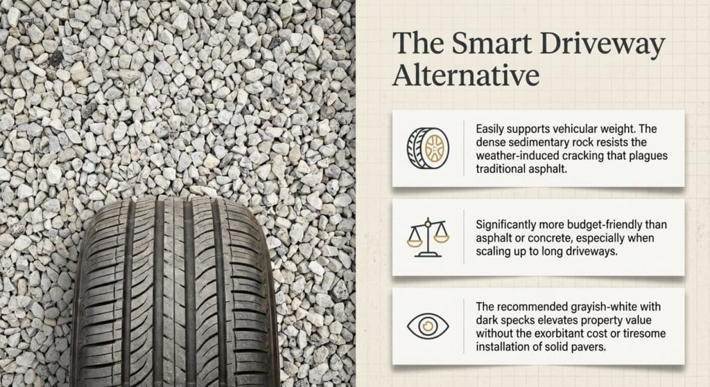 driveway alternative crushed limestone