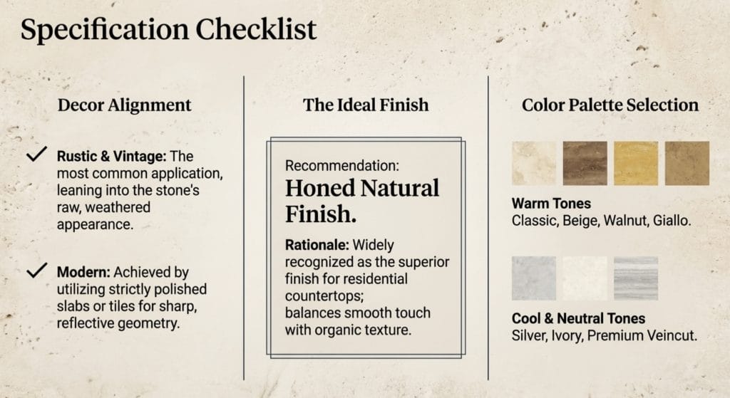 travertine checklist