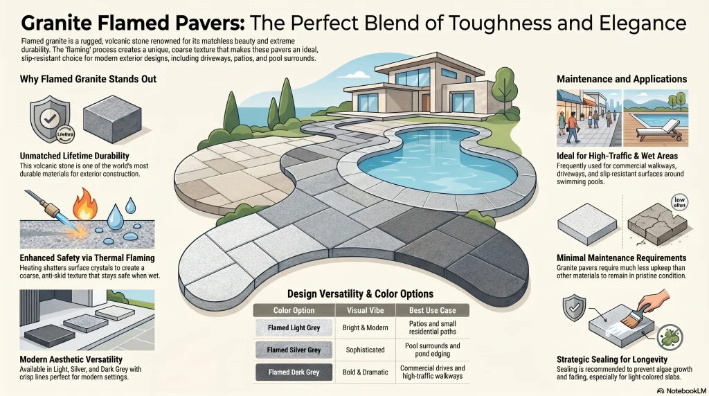Flamed Granite Paving