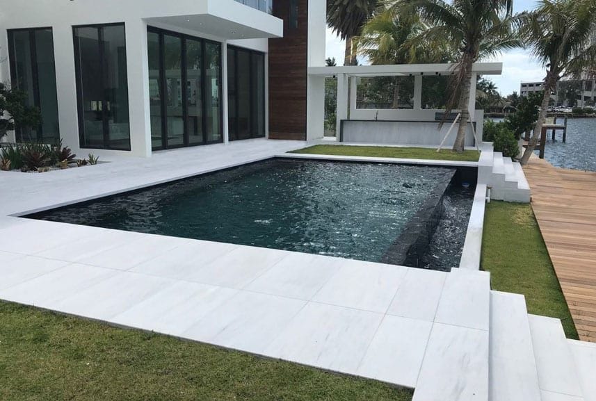 Marble pavers for pool deck • hunterpavers