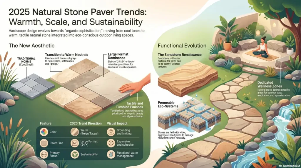 The Top 10 Trends in Natural Stone Pavers 2025