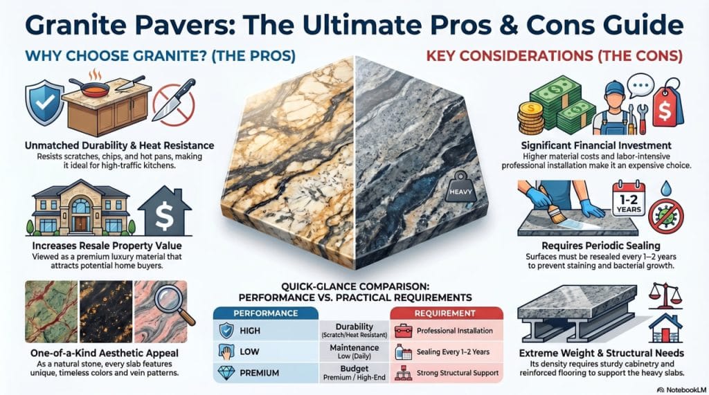 Pros and Cons of Granite pavers You Need to Know