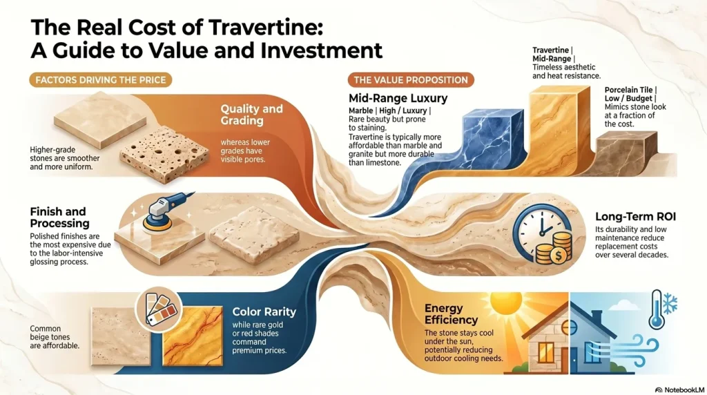 is travertine an expensive stone