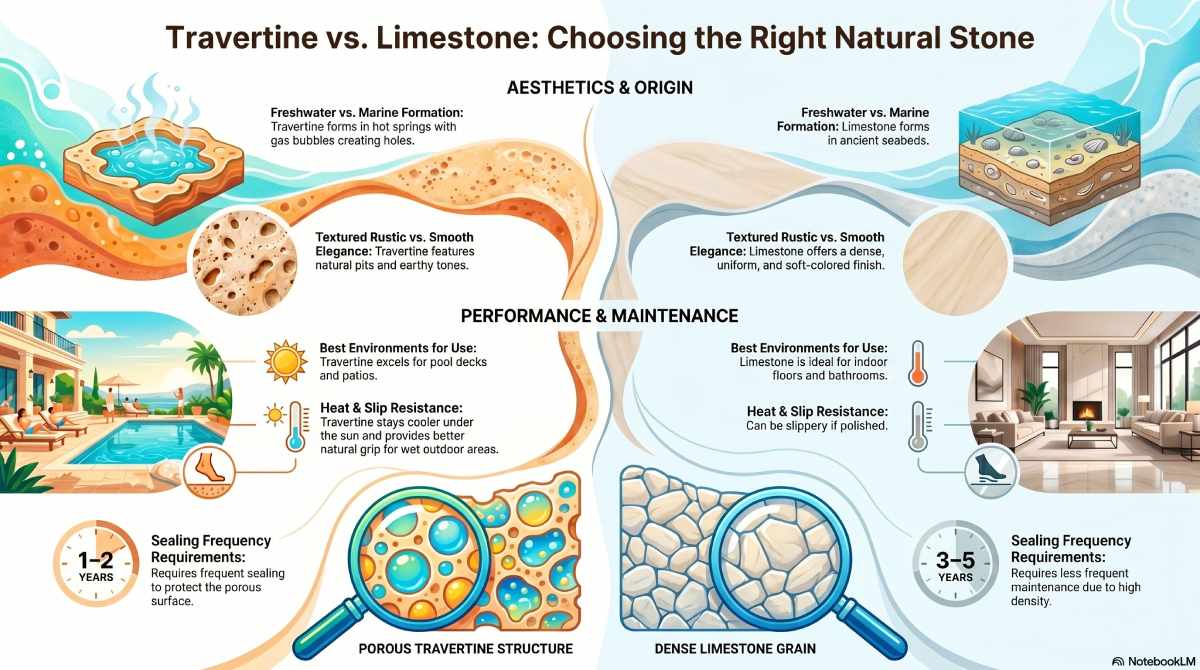 Travertine vs Limestone