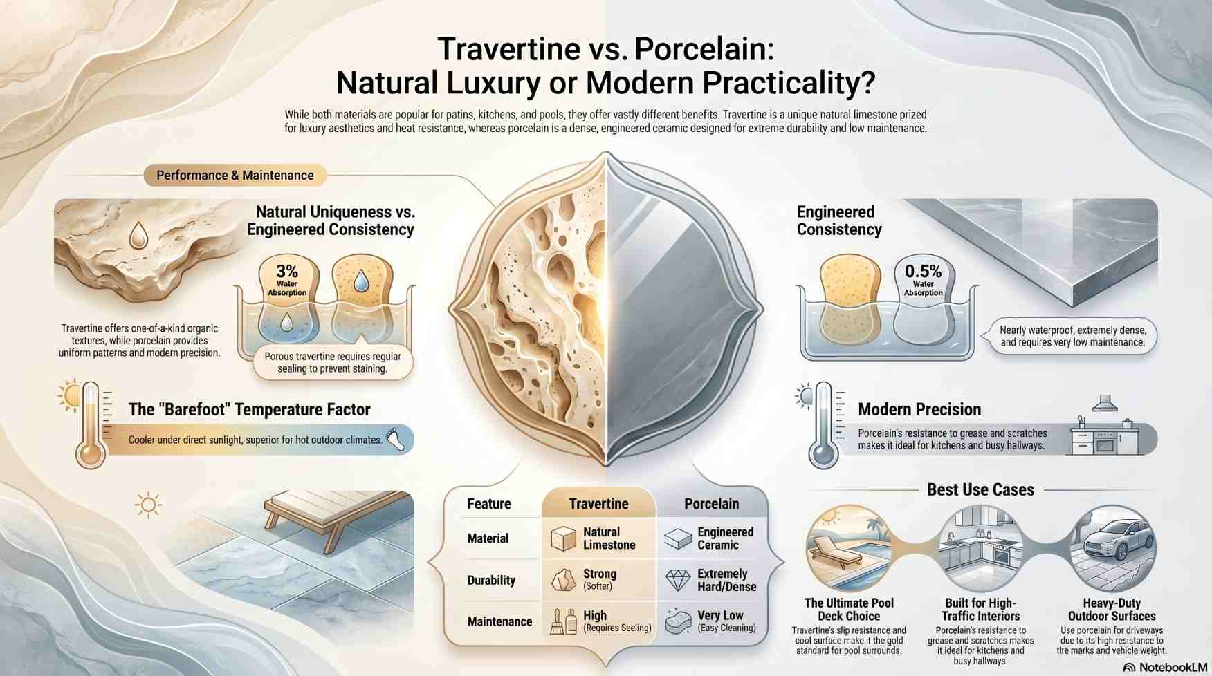 porcelain vs travertine