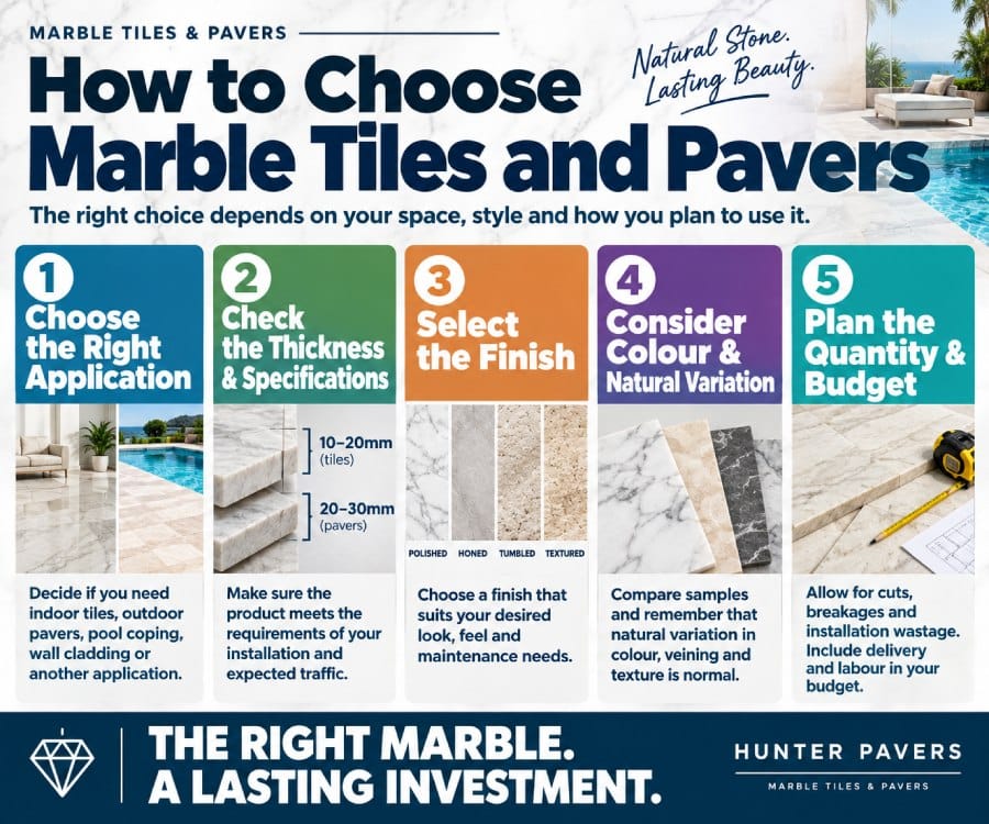 how to choose marble tile and paver