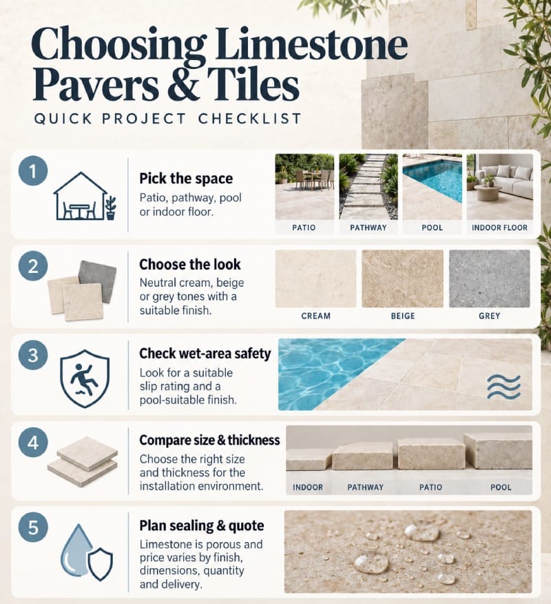 limestone pavers and tiles