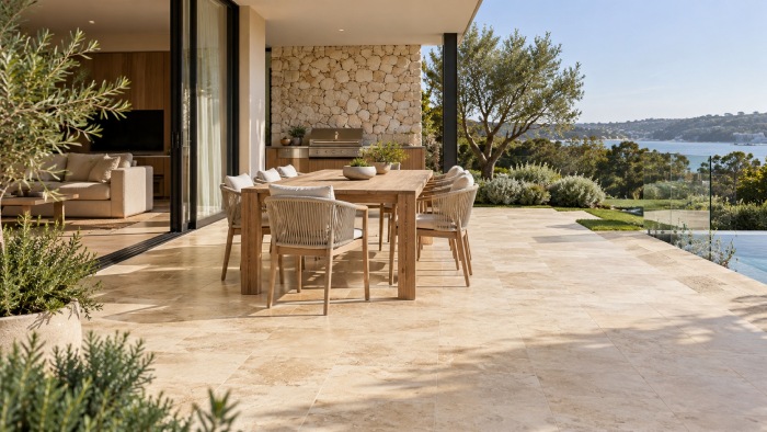 honed travertine